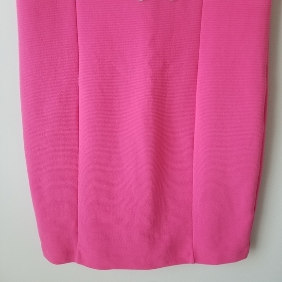 Crown & Ivy Hot Pink and Teal Embroidered V Neck Sleeveless Shift Dress Size S - Picture 9 of 10